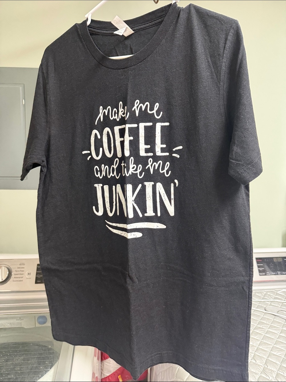 Comfort Colors Black Graphic Tee with White Graphic Design